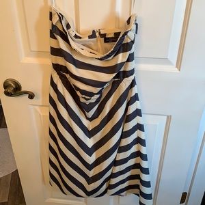 Strapless Blue and Off White Limited dress, M